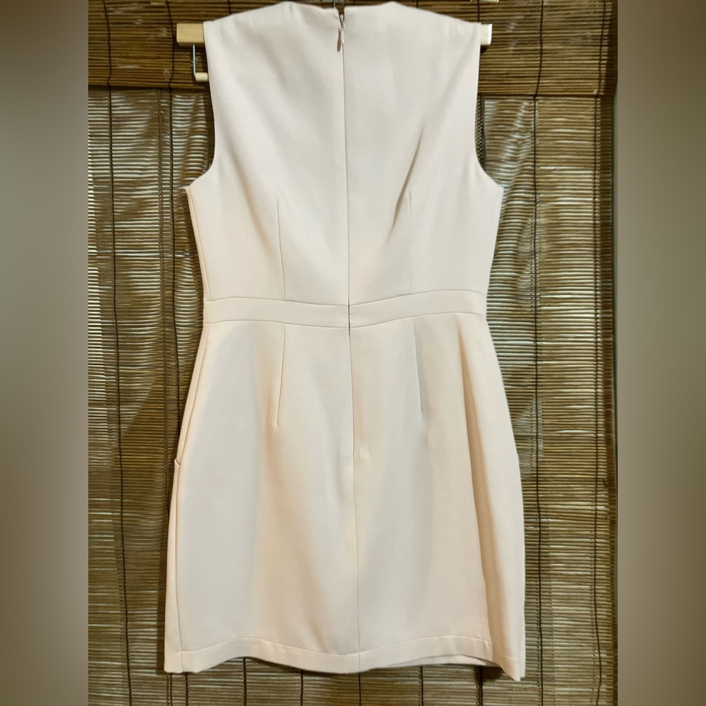 BCBGMaxAzria Claire Sleeveless Draped Skirt Dress in Bare Pink - Picture 5 of 13